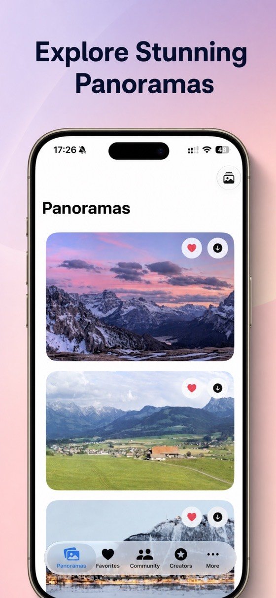 Panorama Environments screen 1